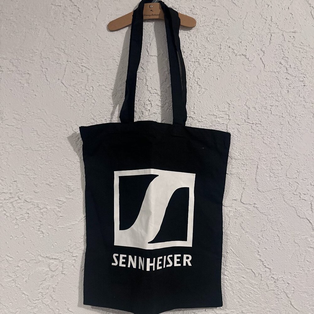 Sennheiser Logo Tote Bag Black White Limited Merch Audio Brand
